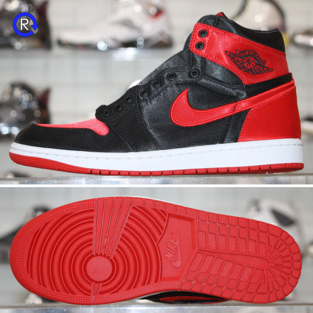 靴 NIKE W AIR JORDAN 1 HIGH OG SATIN BRED Air Jordan 1 Retro High OG Satin Bred (Women's)