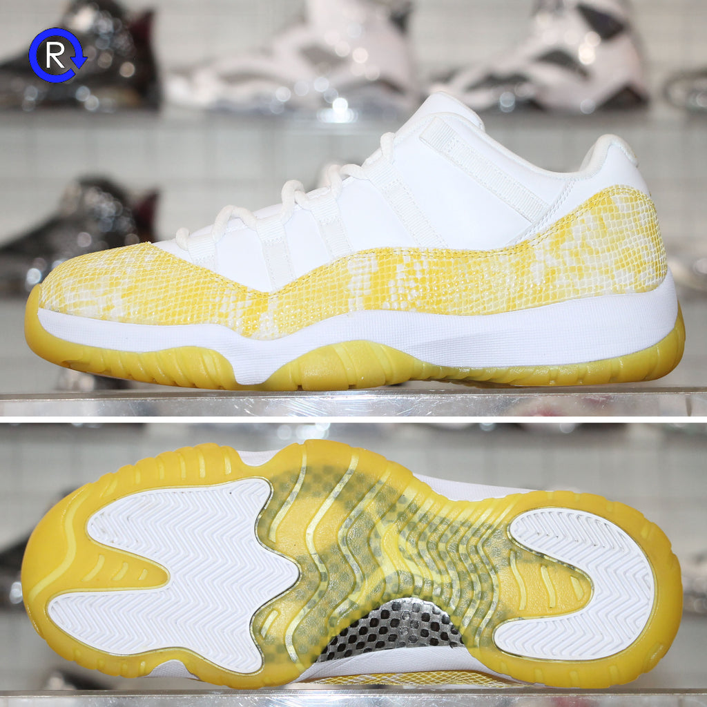 Yellow Snakeskin Air Jordan 11 Low 2023 Size 4.5 Brand new deadstock