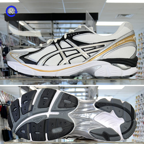 'Cream/Pure Silver Gold' Asics GT-2160 | Size 12 Brand new, deadstock. (ATL)