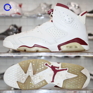 Air jordan 6 maroon gold online