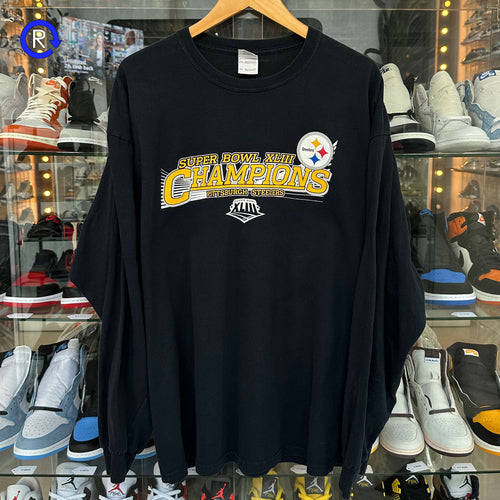 Pittsburgh Steelers Black Super Bowl XLIII Champions LS Tee