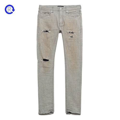 Purple Brand Reverse Grey Dirty Repair Jeans