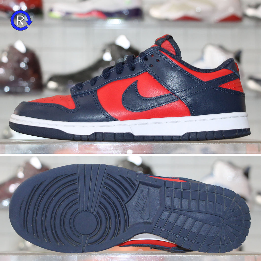 'Navy/Red Nike Dunk Low (2024) | Size 8.5 Condition: 9/10.