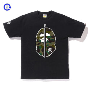 Bape Black/Green 1st Camo 2nd Ape Tee