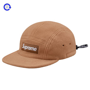 Supreme Khaki Fleece Pullcord Camp Cap (FW18)