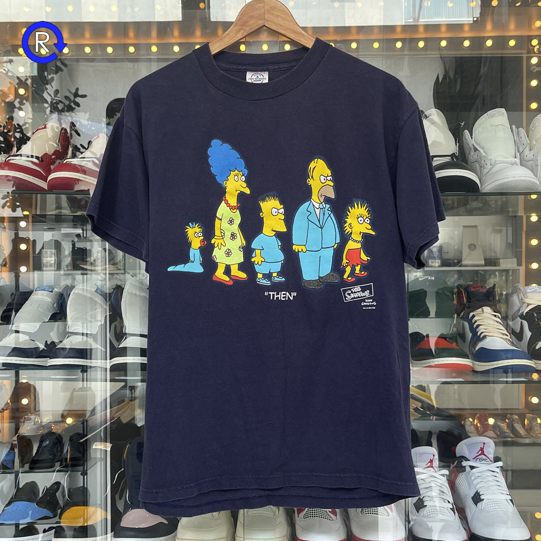 Simpsons Blue Then vs Now Tee