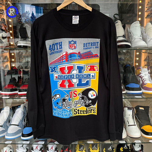 Pittsburgh Steelers Black Super Bowl XL LS Tee