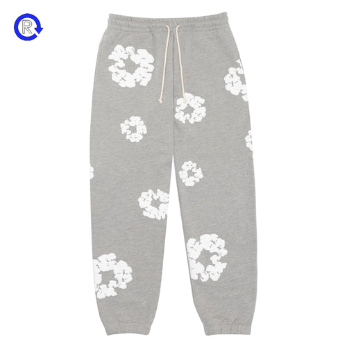 Denim Tears Grey Cotton Wreath Sweatpants (NEW)