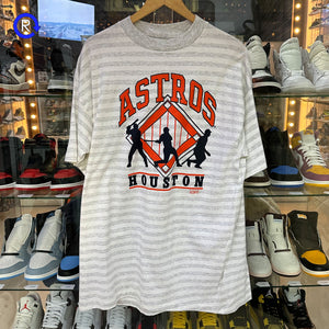 Houston Astros White/Grey Striped Tee
