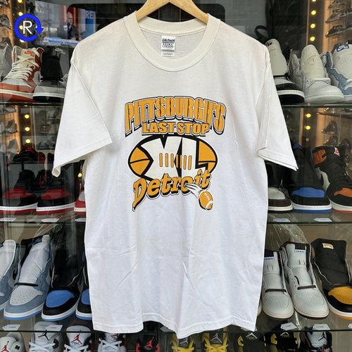 Steelers Super Bowl XL White Last Stop Detroit Tee