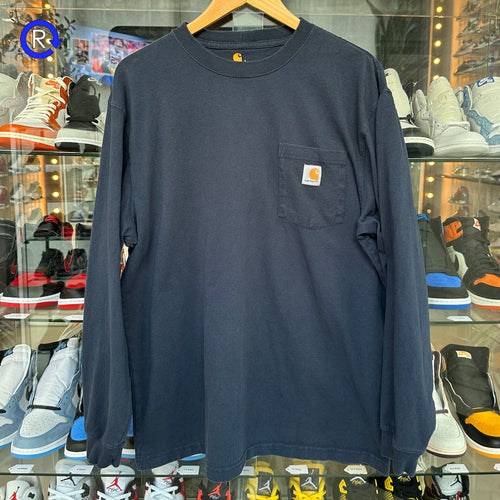 Carhartt Navy Pocket LS Tee