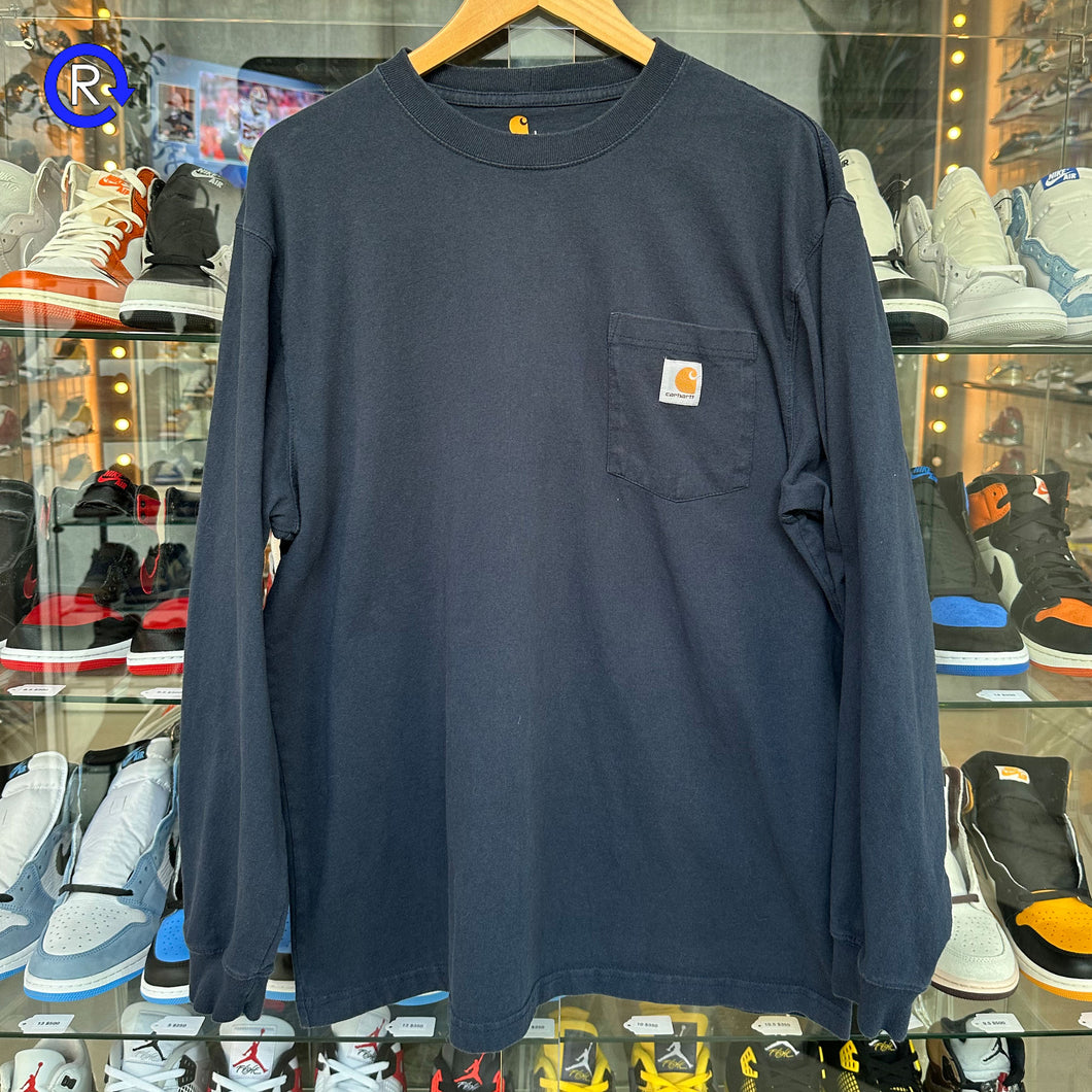 Carhartt Navy Pocket LS Tee