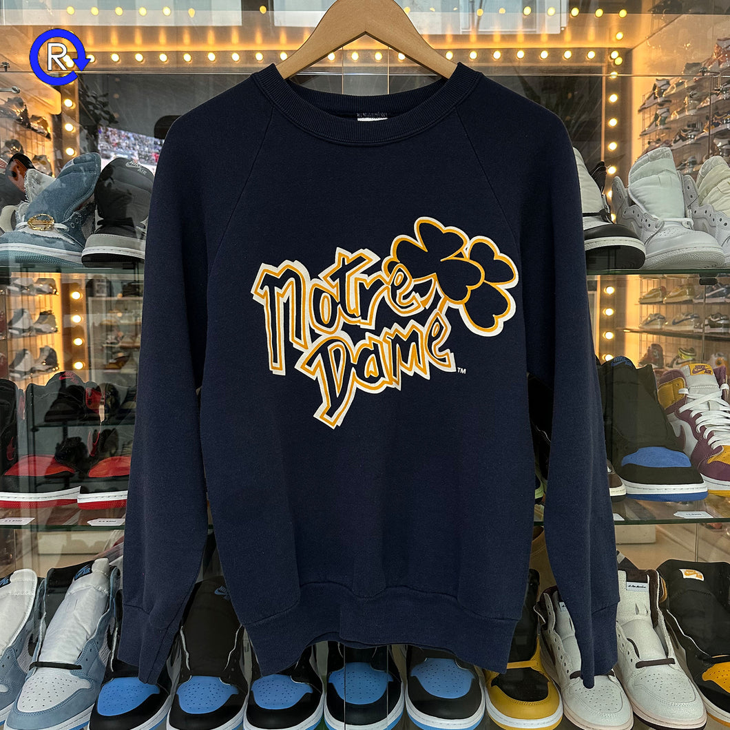 NCAA Navy Notre Dame Bubble Letter Crewneck Sweatshirt