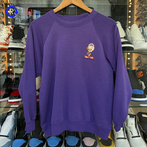 Disney Purple Tweety Bird Crewneck Sweatshirt
