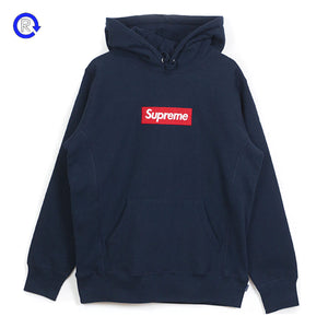 Supreme Box Logo Hooded Sweatshirt In Blue