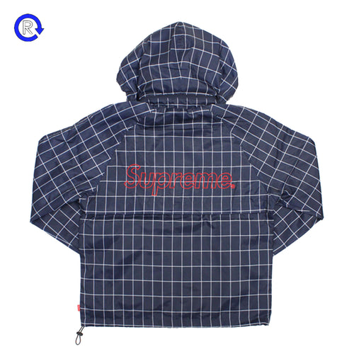 Supreme Navy Grid Windbreaker Jacket (FW15)