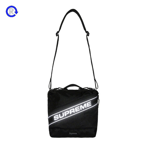 Supreme Black Logo Shoulder Bag (FW23)