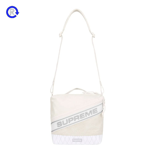 Supreme White Logo Shoulder Bag (FW23)