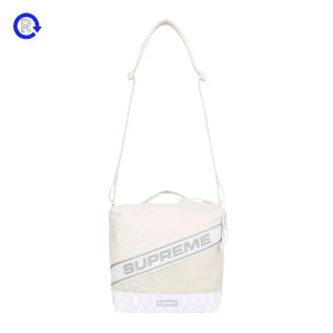 Supreme White Logo Shoulder Bag (FW23)