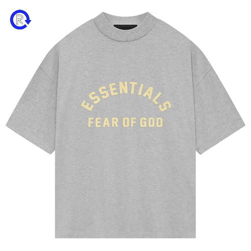Fear of God Essentials Light Heather Grey Crewneck Tee (NEW)