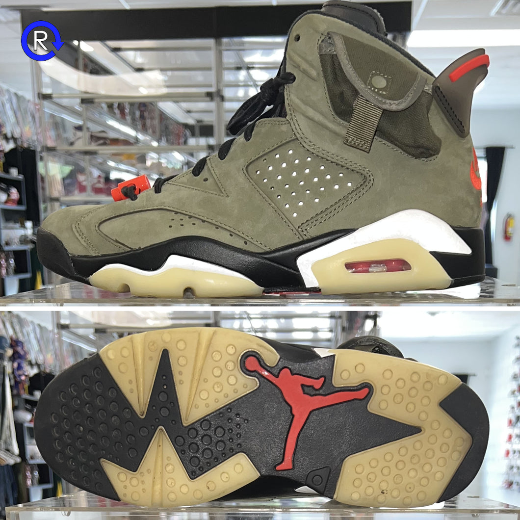 'Olive' Travis Scott x Air Jordan 6 (2019) | Size 9.5 Condition: 8.5/10. (ATL)