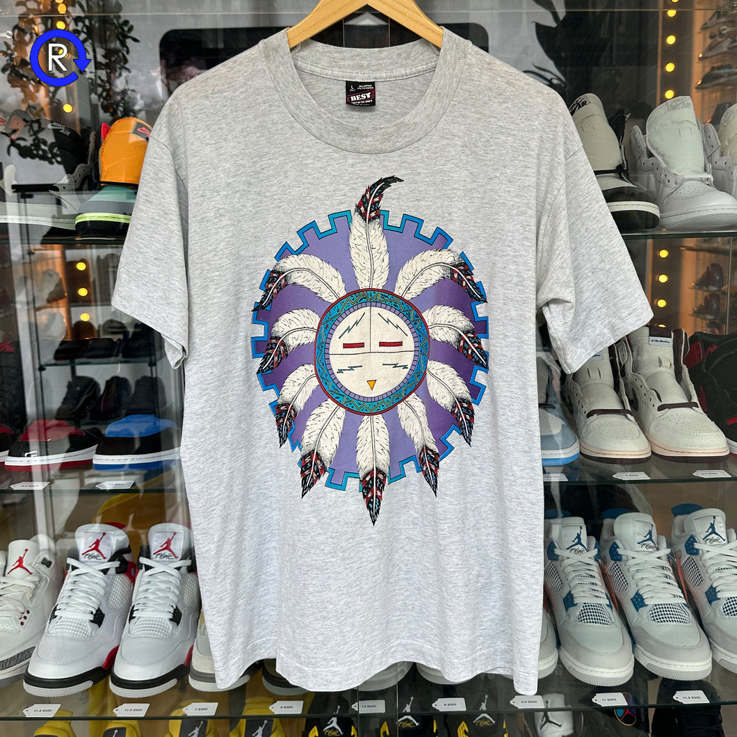 Headdress Feather Grey Tee