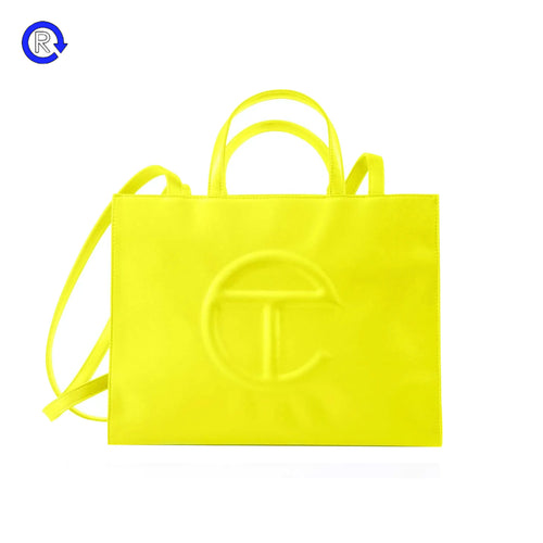 Telfar Medium Highlighter Yellow Shopping Bag (ATL)