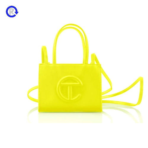 Telfar Small Highlighter Yellow Shopping Bag (ATL)