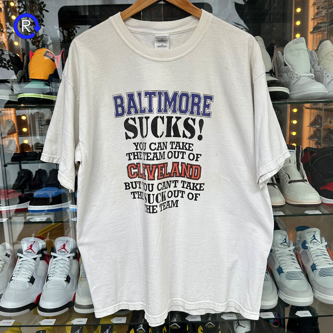 Pittsburgh White Baltimore Sucks Tee