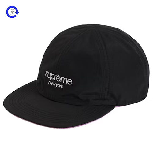 Supreme Black Classic Logo Reversible 6 Panel (FW20)