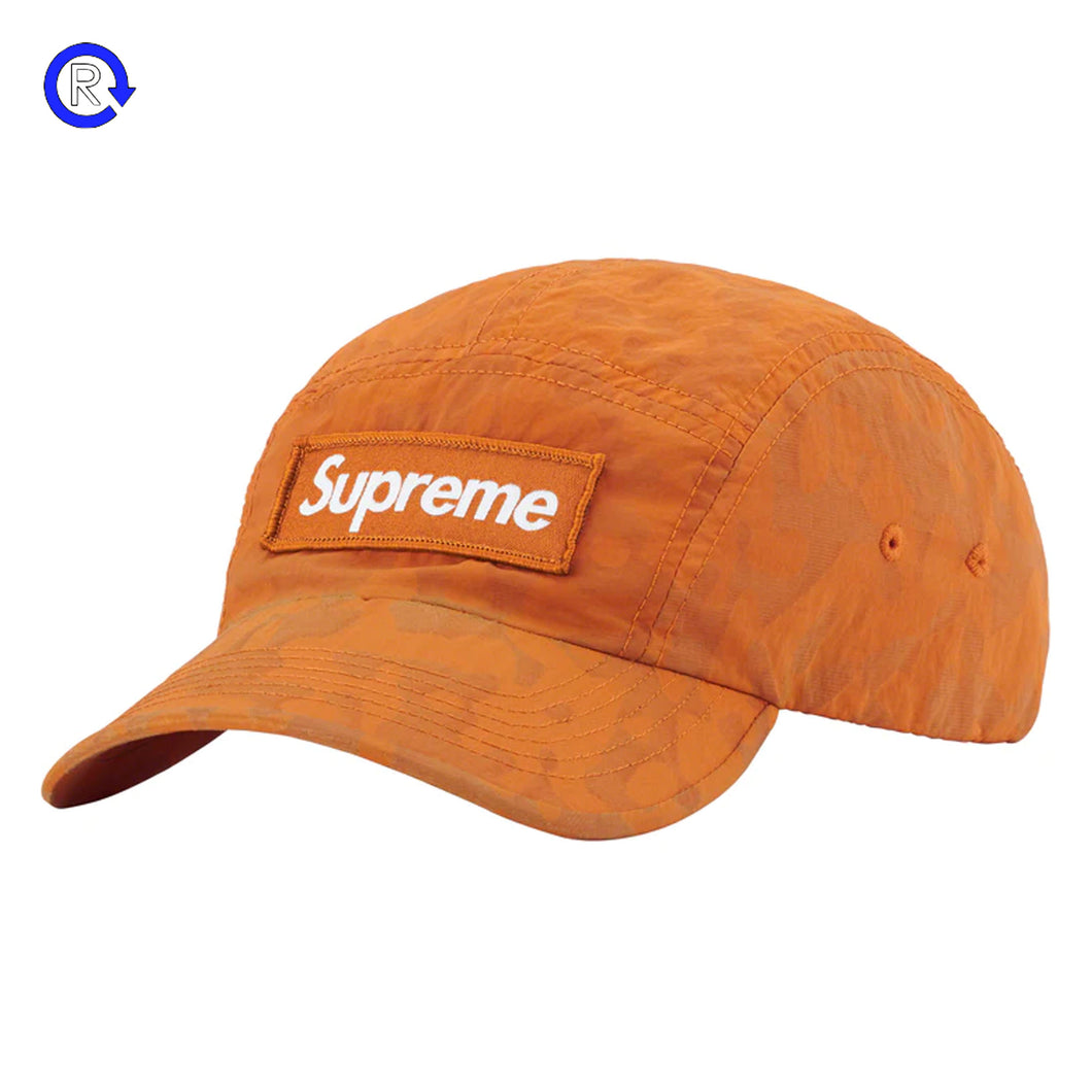 Supreme Orange Overdyed Camo Nylon Camp Cap (SS23)