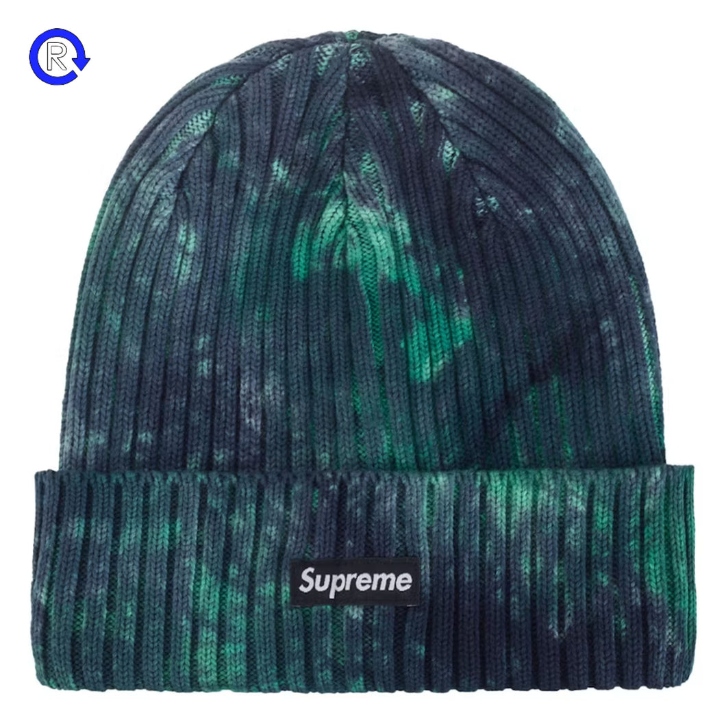 Supreme Splatter Green Overdyed Beanie (SS24)
