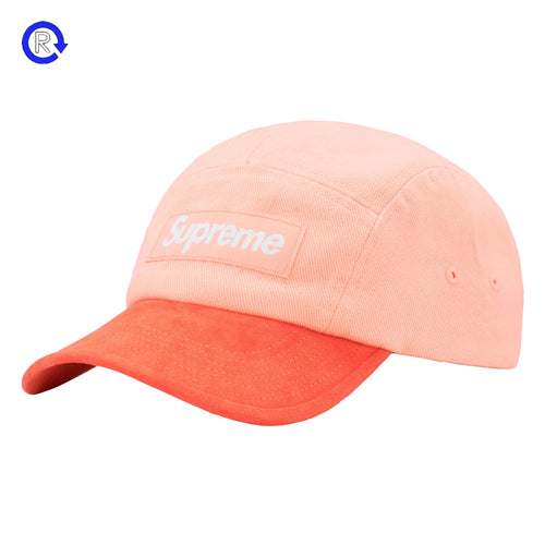 Supreme Peach Suede Visor Camp Cap (SS23)