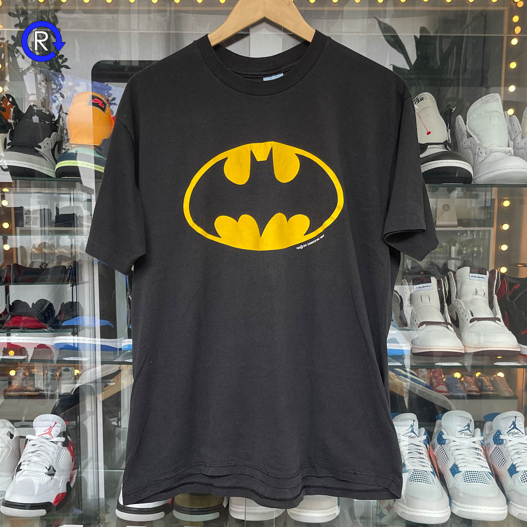 Batman Black 1980s Logo Tee