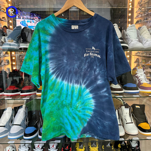 Laguna Cliffs Blue Tie Dye 1998 Pop Festival Tee