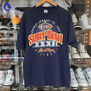 Super Bowl XXXII Navy Logo Tee