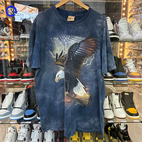 The Mountain Navy Tie Dye Eagle Wildlife Tee
