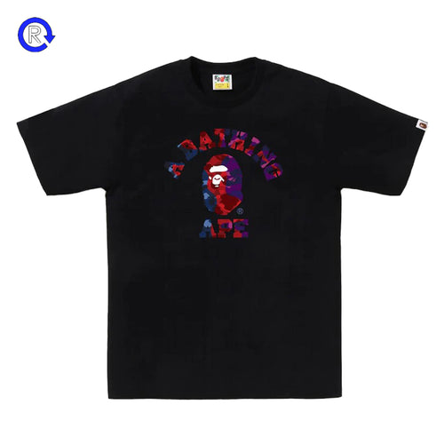 Bape Black Mix Camo College Tee (NEW)