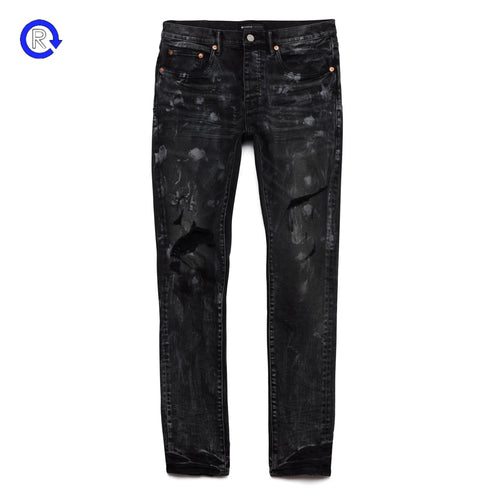 Purple Brand Black Super Fade Weft Repair Jeans