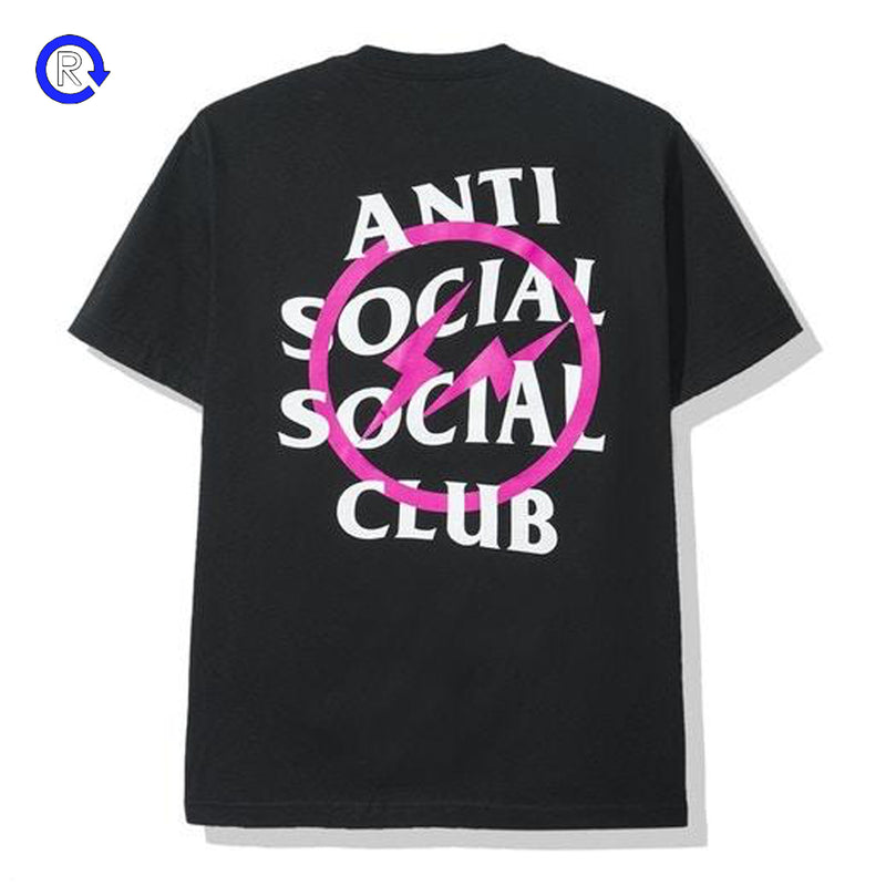 Anti Social Social Club x Fragment Black/Pink Bolt Tee – Refresh PGH