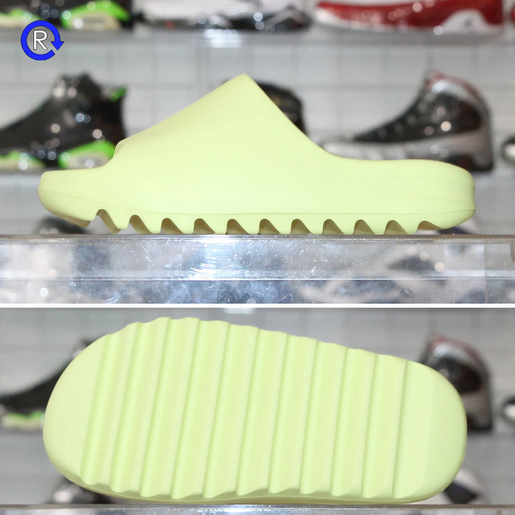'Glow Green' Yeezy Slide (2022) | Size 4 Brand new, deadstock. (ATL)