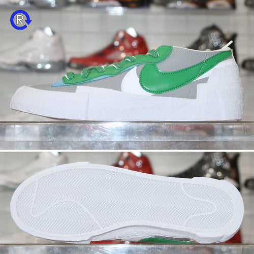 'Medium Grey/Classic Green' Sacai Nike Blazer Low (2021) | Size 10 Brand new, deadstock. (ATL)