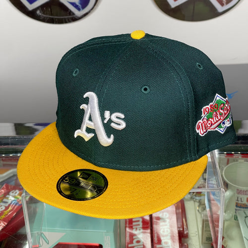 New Era Green/Yellow Oakland Athletics 1989 World Series Fitted (7 1/8)