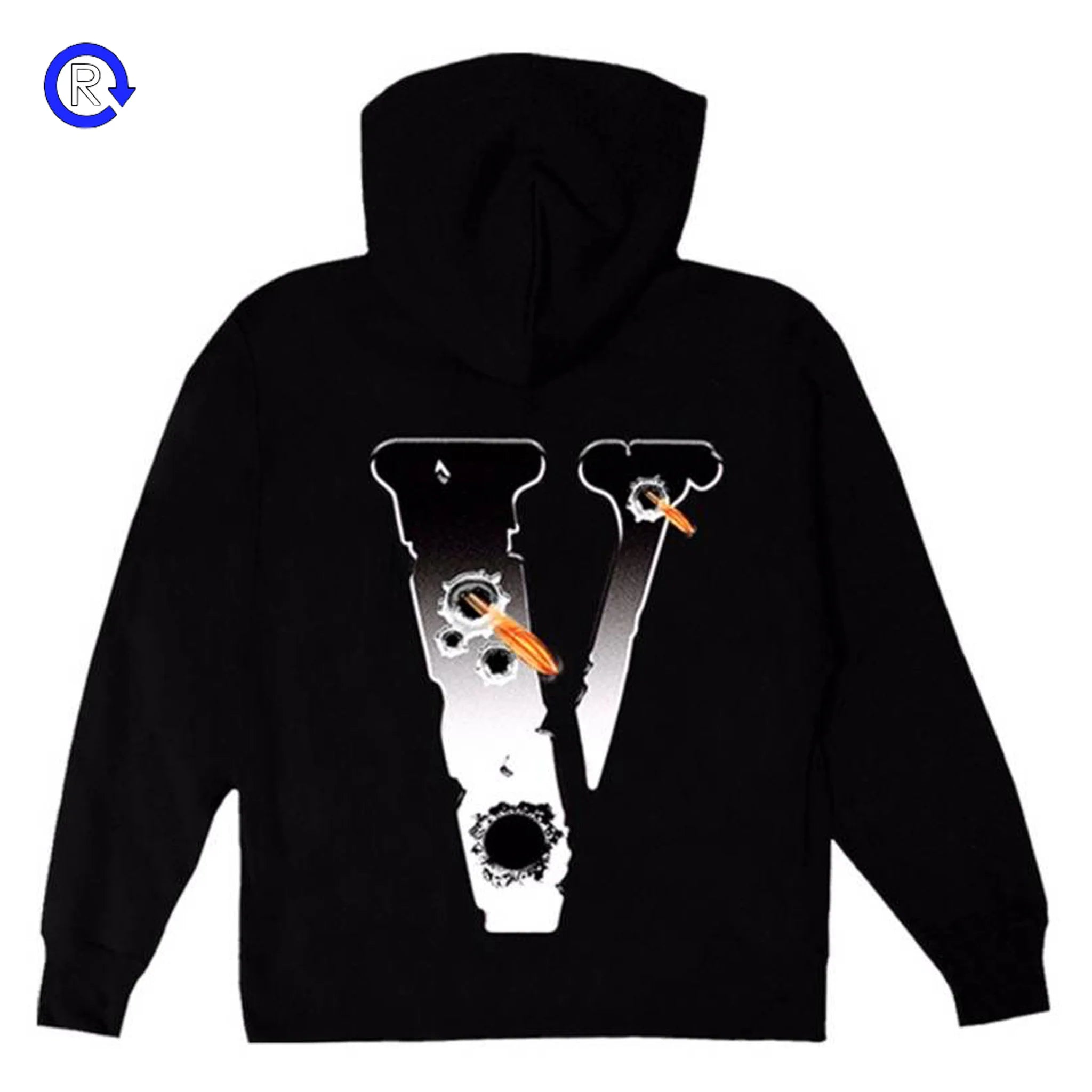 Pop Smoke x Vlone Hawk Em' スウェット パーカー ブラック Vlone Black Pop Smoke Hawk Em Hoodie (ATL) – Refresh PGH