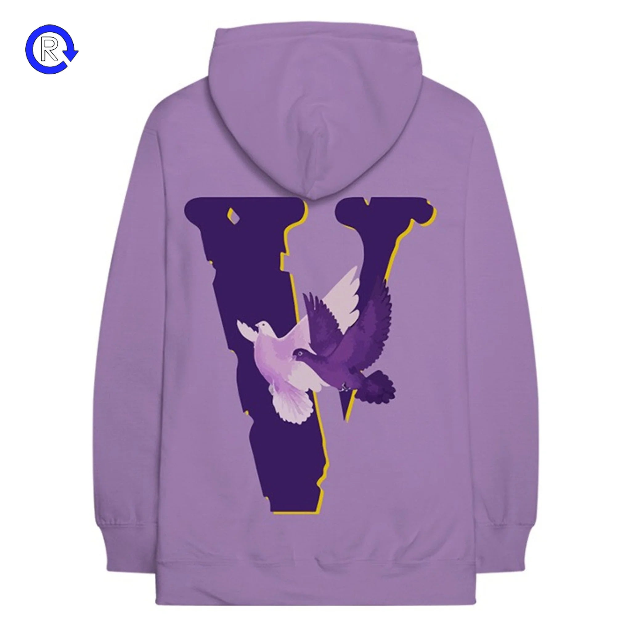 Vlone Purple Nav Doves Hoodie ATL Refresh PGH