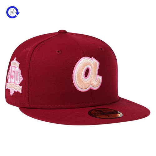 New Era Smooth Red Atlanta Braves 150th Anniversary Fitted (7 1/2)