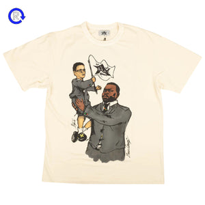 Barriers Cream Marcus Garvey Malcolm X Tee (NEW)
