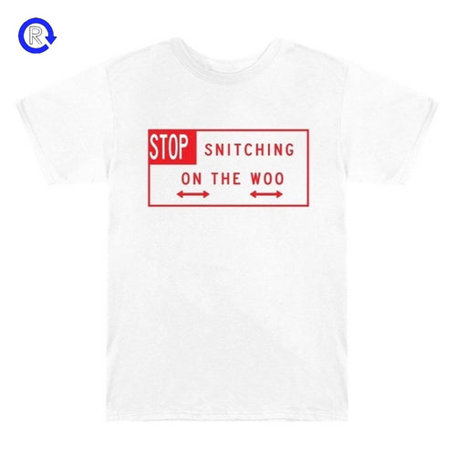 Vlone White/Red Stop Snitching Tee (ATL)